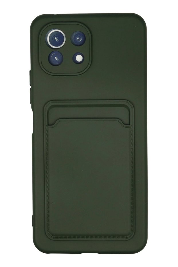 Aconcept Mi 11 Case Kelvin Silicone with Business Card Holder - (111008) Dark Green