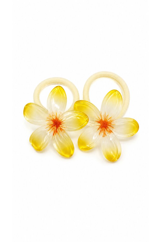 Colorful Flower Rubber Buckle Orange