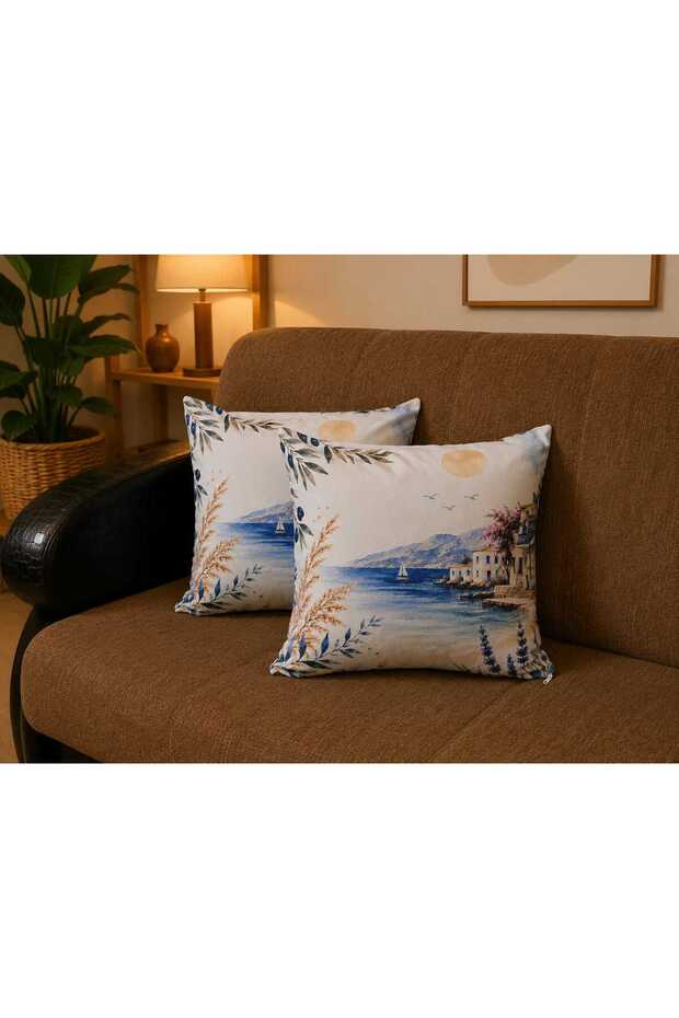 4-piece decorative throw pillow cover and runner set