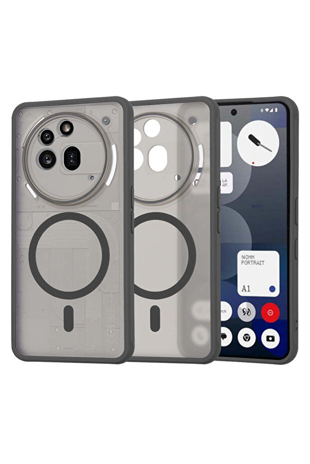 Case for Nothing Phone (3a) Pro, HaloFrost MagSafe Series, black - black