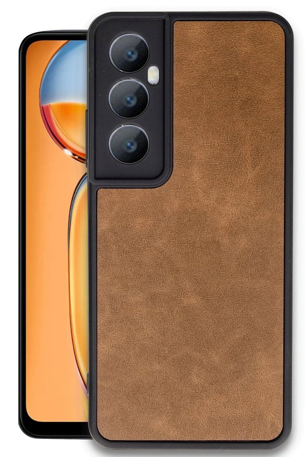 Aconcept Realme C65 Case Aras Leather Cover (95424) - Tan