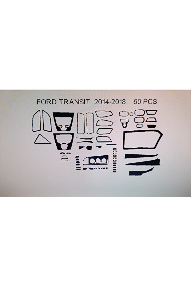 Ford transit 2014-2018 60-piece glove box trim (white)