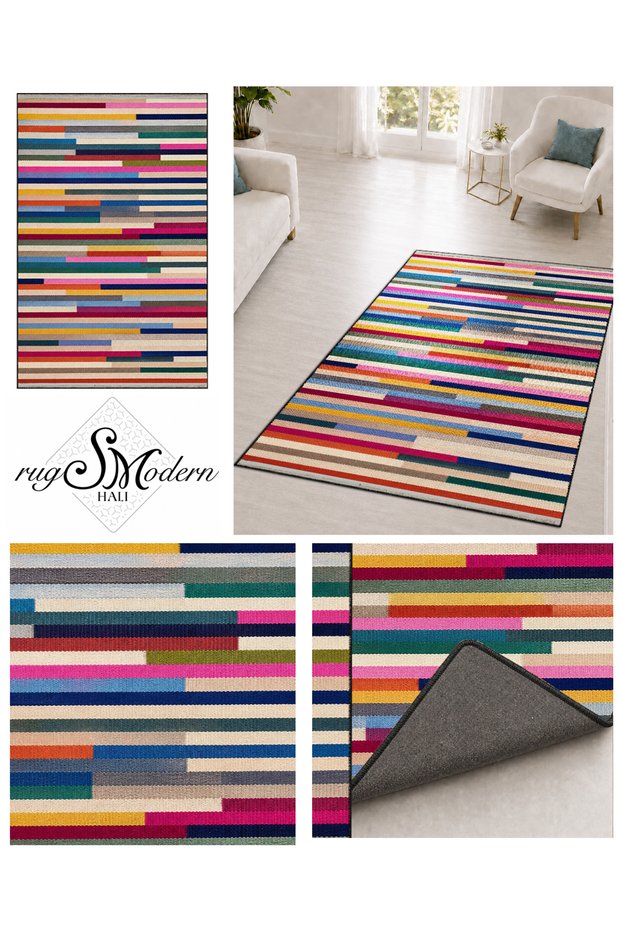 Sdt Mixed Patterned Modern Woven Base Decorative Carpet Sdtamor1298
