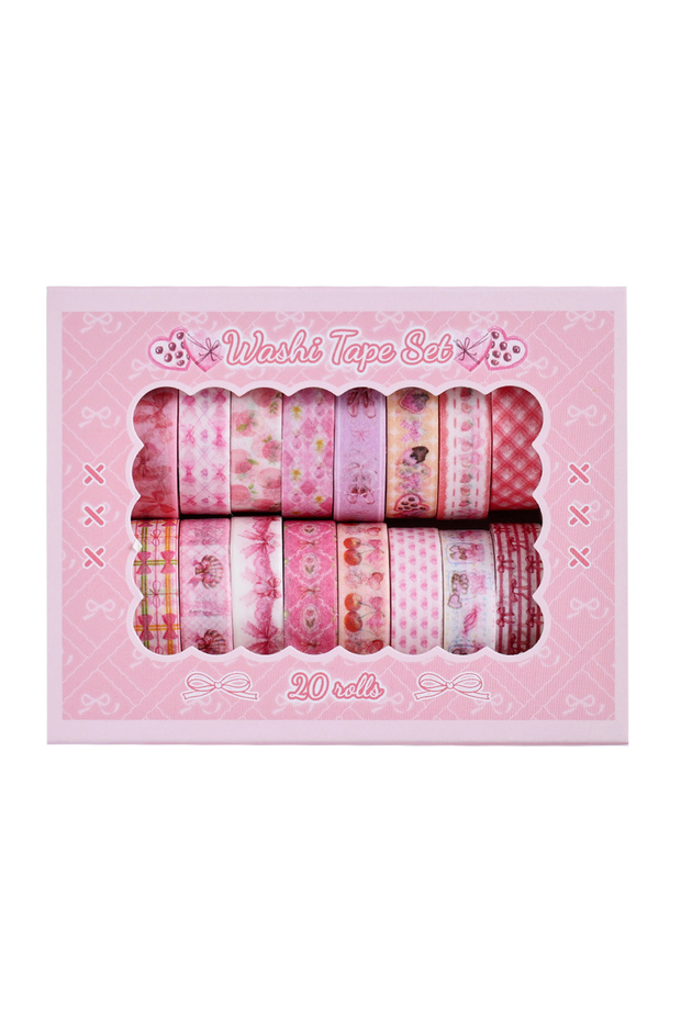 Sweet Thoughts 20 Rolls Macaroon Color Washi Tape With Cherry Dessert Themed Decorative Tapes for Jo