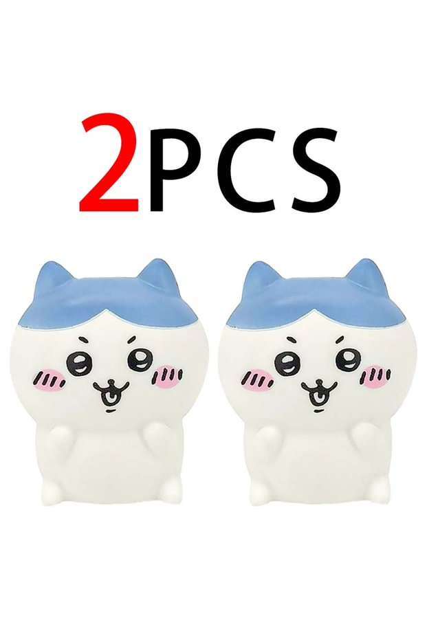Bandai B 2Pcs Cute Chikawa Kawaii Bedroom Desktop Decoration Hachiware Usagi Cartoon Vinyl Doll Nigh