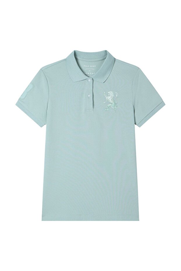 Women’s Slim Fit Embroidered 3D Lion Polo