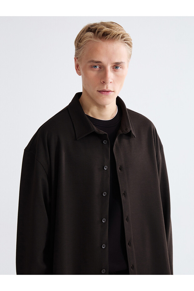Plus Size Shirts - Brown - Regular fit