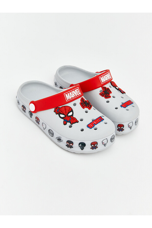 Lcw Steps Gray Spider-Man Printed Baby Boy Beach Sandals