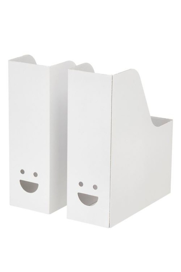 Tjabba Smiling Face 2-Piece File Folder, Folder Organizer, File Organizer, Cardboard File 2-Piece, Magazine Holder