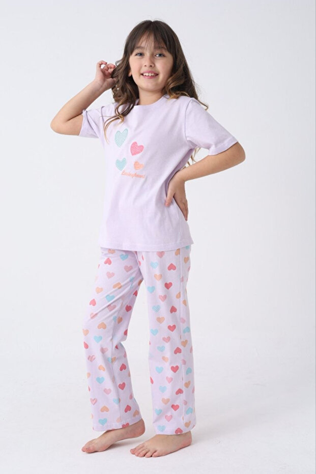 Girl's Short Sleeve Cotton Pajama Set
