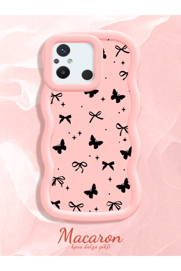 Redmi 12C Compatible Thin Butterfly Bow Printed Soft Structure Daily Use Phone Case