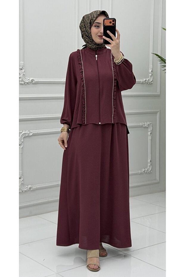 Burçin Skirt Set Rose