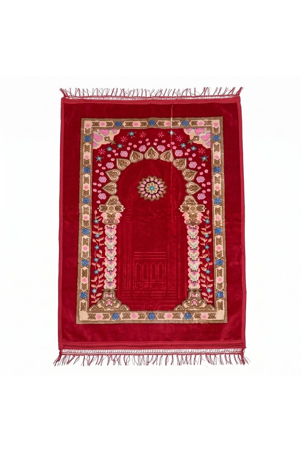 Plush Prayer Rug 80X120 cm – Patterned Luxury Prayer Mat