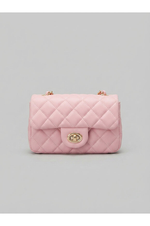 Mini Quilted Knitted Chain Women's Hand and Shoulder Bag