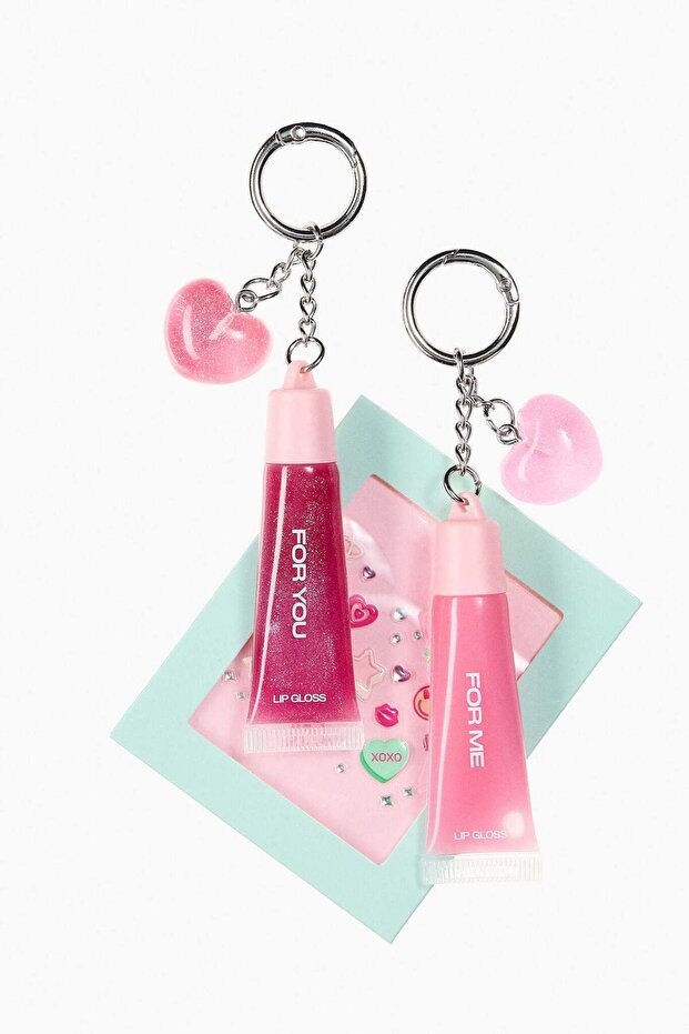 Lip gloss keyring set