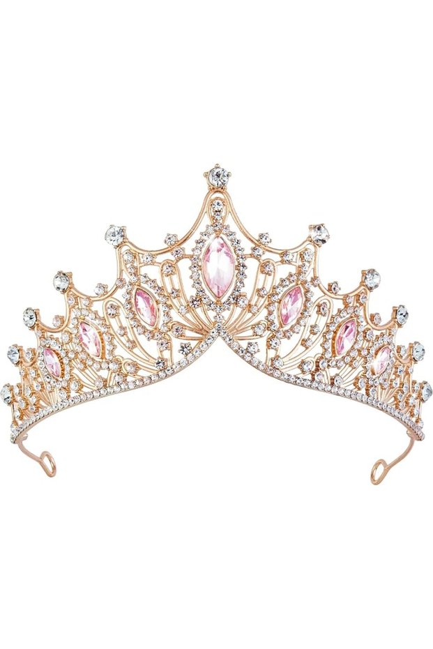 Women's Gold Crown Crystal Princess Crown Rhinestone Queen Headband Wedding Bridal Hair Accessory Birthday Party Beauty Pageant Party Adult