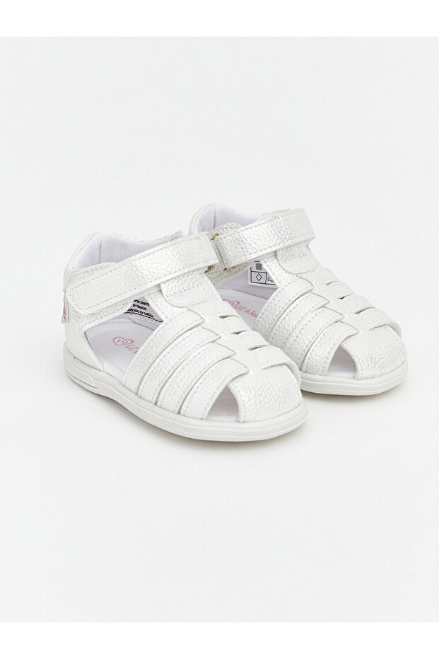 Alita City Lcw Steps White Baby Girl Sandals with a Difference