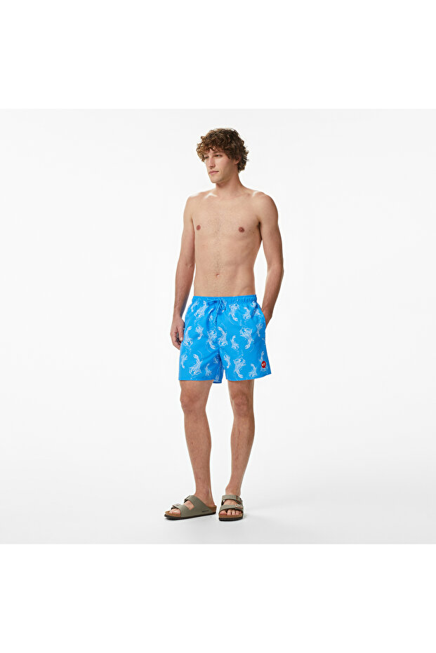 Regular Fit Men's Blue Swim Shorts