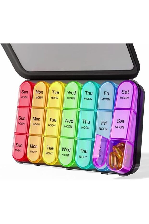 Pill storage box, double protection, keeps pills moist, use 3 times a week, daily pillbox