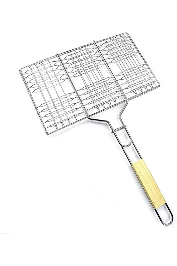 Barbecue Tool Set - Long Handle Hamburger Grill Clip, 33.5x20cm for 6 Hamburgers