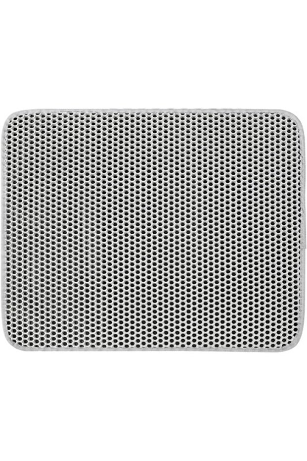 Cat Litter Mat Sandproof Litter Mat 40 x 50 cm Waterproof Double Layer Honeycomb Structure Litter Box Accessories Gray