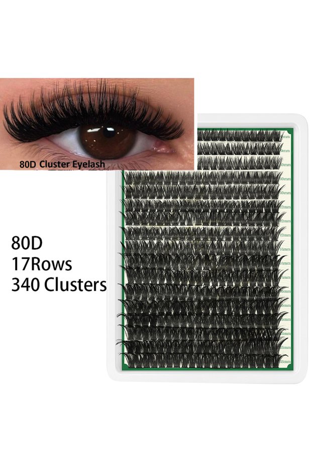 80D 60D80D100D Thick False Eyelashes with Mixed Length, D Curl Cat-Eye Style for a Fluffy And Dramat