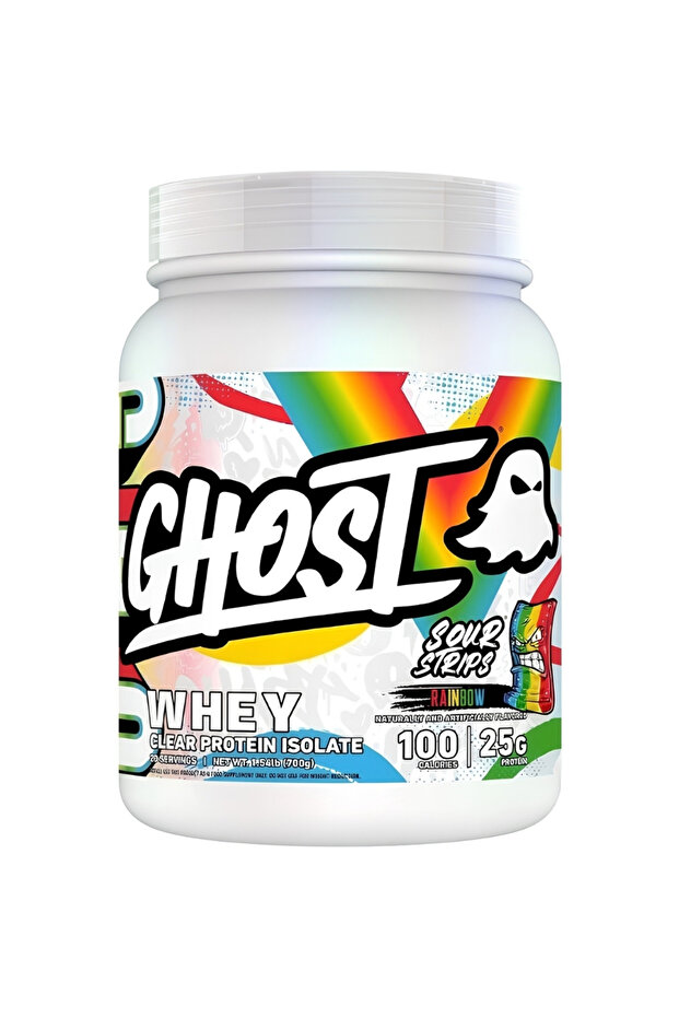 Just Whey Clear Protein Isolate, Sweet Sour Strips Rainbow Flavor - 640g