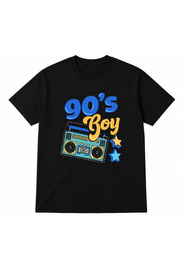 90's Boy Printed Unisex Crew Neck Cotton Oversized Boyfriend T-Shirt