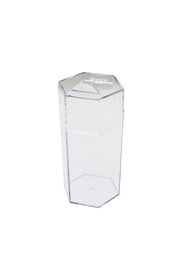 Krc-180 Organizer 10X8.9X20Cm 6Gen Mica Crystal Plastic Makeup Brush Organizer with Lid