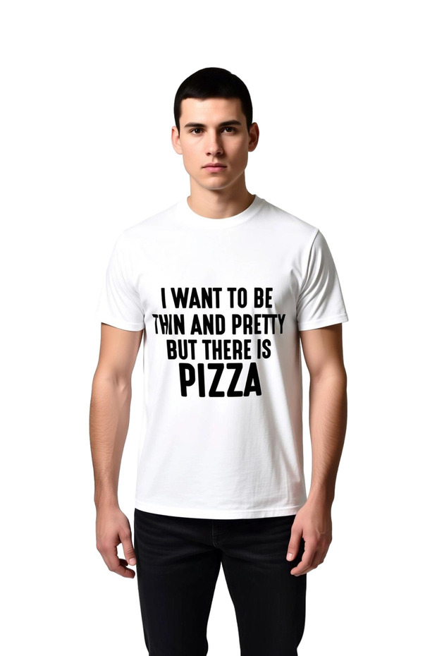 Pizza Love Versus Diet Dreams Printed Men's T-Shirt