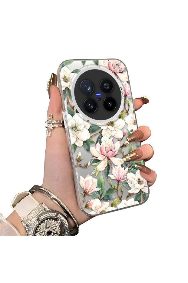 Vivo X200 Pro Compatible Hard Acrylic Back Silicone Edge Lens Protection Case