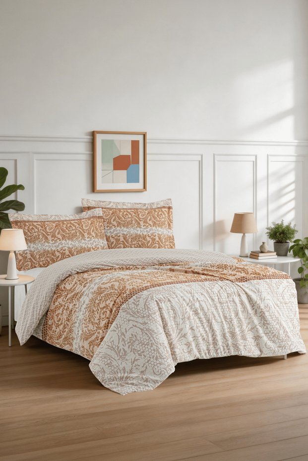 La Notte Royal Ranforce Single Duvet Cover Set 160X220 + 100X200 + 50X70 cm
