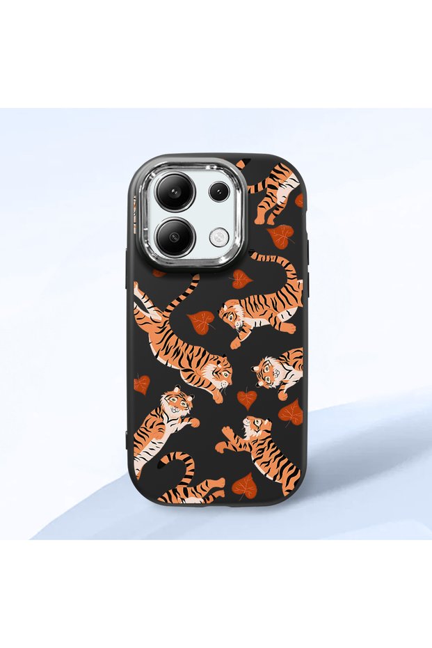 Redmi Note 13 4g Compatible Black Silicone Case with Shock-Absorbing Camera Protections