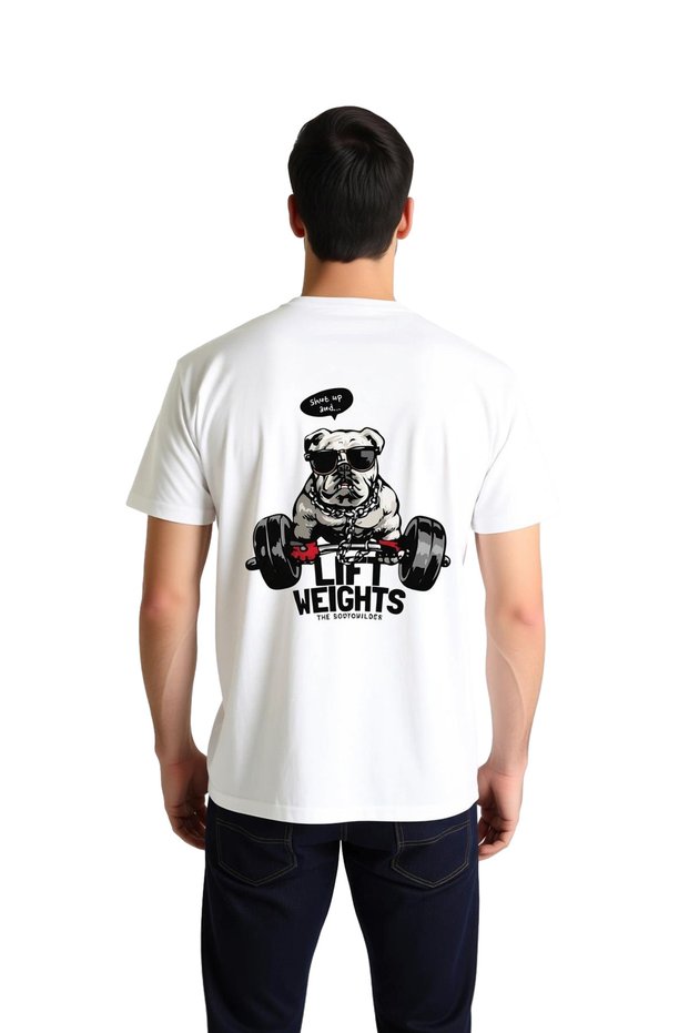 Men's Weightlifting Printed Graphic T-Shirt Bodybuilding Fitness Motivation Training Message Casual