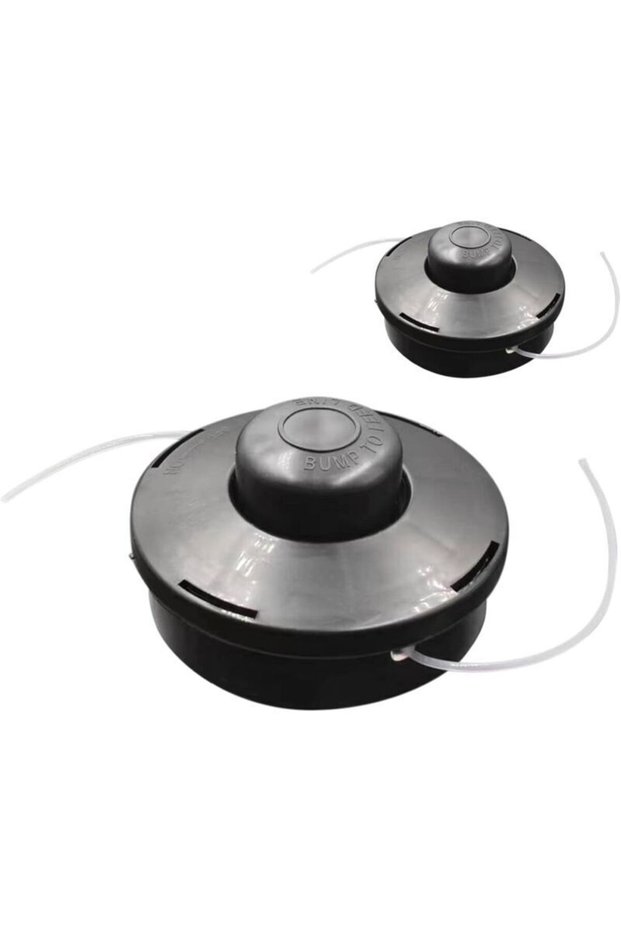 2 universal heads (black) for M10 x 1.25 dual-line gas brush cutter.