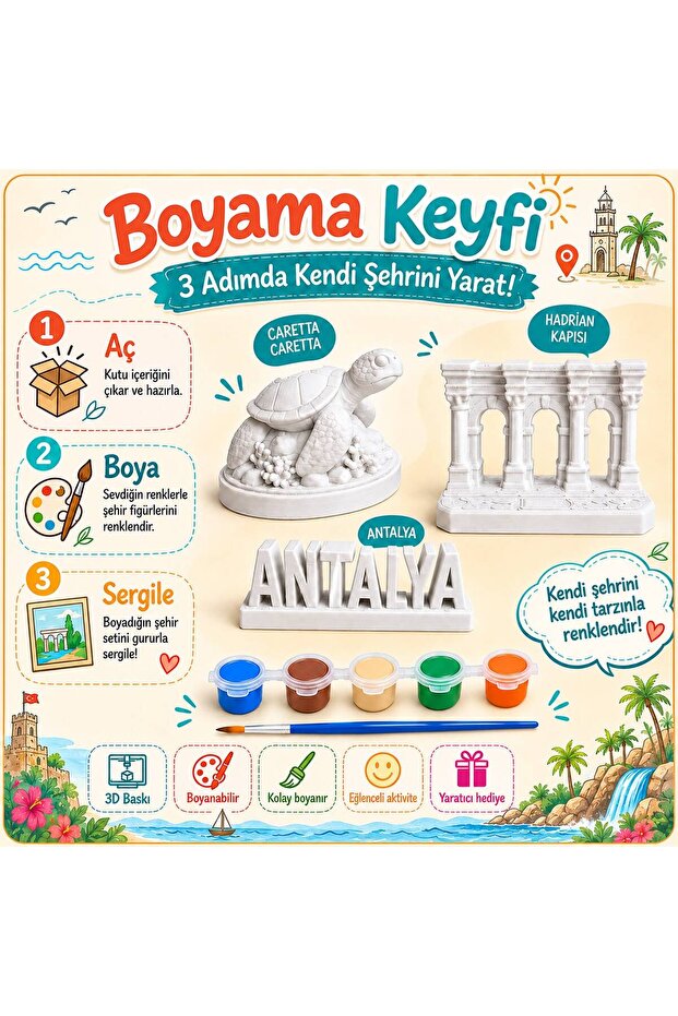 Antalya 3D Boyama Seti