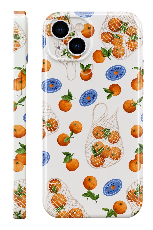 iPhone 13 Portakalas Protect Slim Glossy Full Covering Print Camera Protected Phone Case