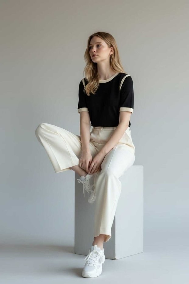 Women's Lycra Velcro Closure Wide Leg Palazzo Trousers