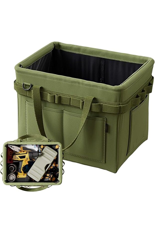 Car Trunk Organizer Foldable Storage Box with Non-Slip Bottom, Heavy-Duty Vehicle Cargo Organizer fo