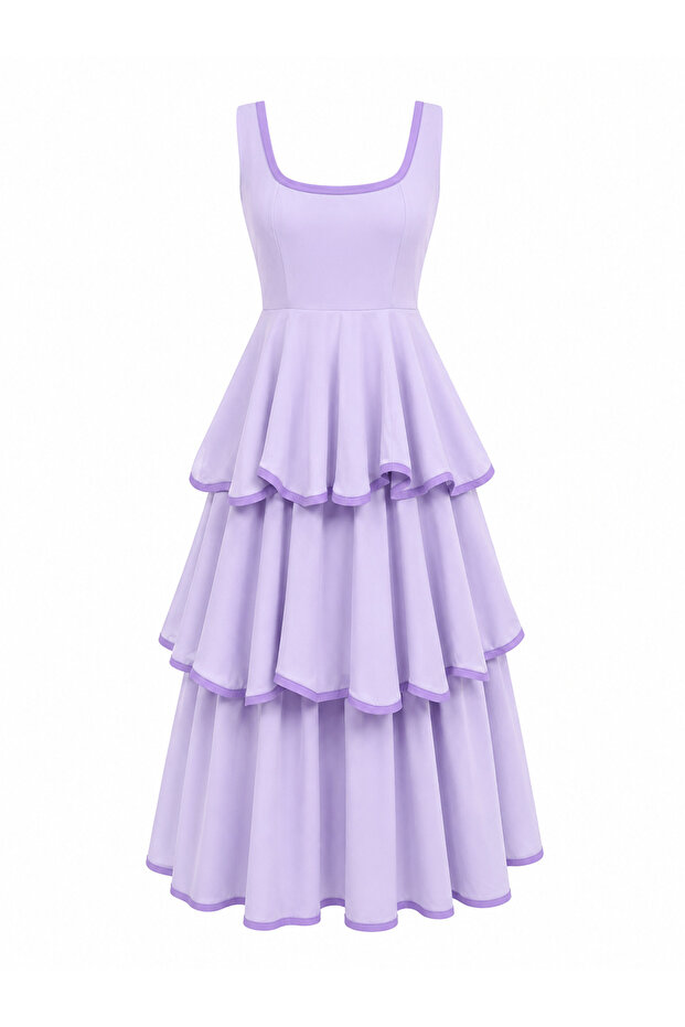 Layered Dress with Back Tie Detail