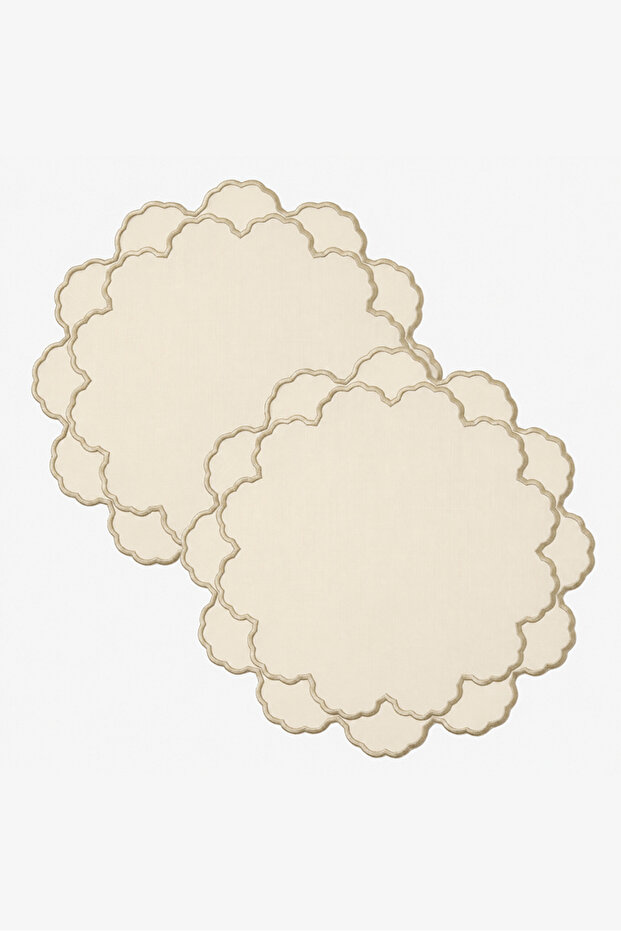 Éclosion Placemat Ivory (2’li Set)