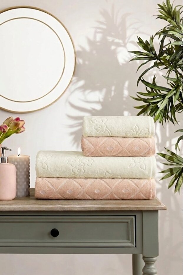 Mayra Best Set Hamam Set-Cream Beige