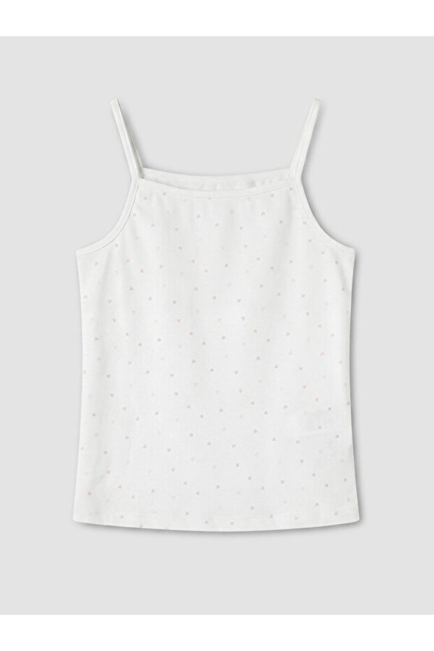 Esvab • Modern & Distinctive Square Roba Collar Heart Embroidered Girls' Underwear Undershirt