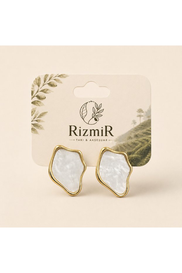 White Look Color Geometric Nails Women's Earrings