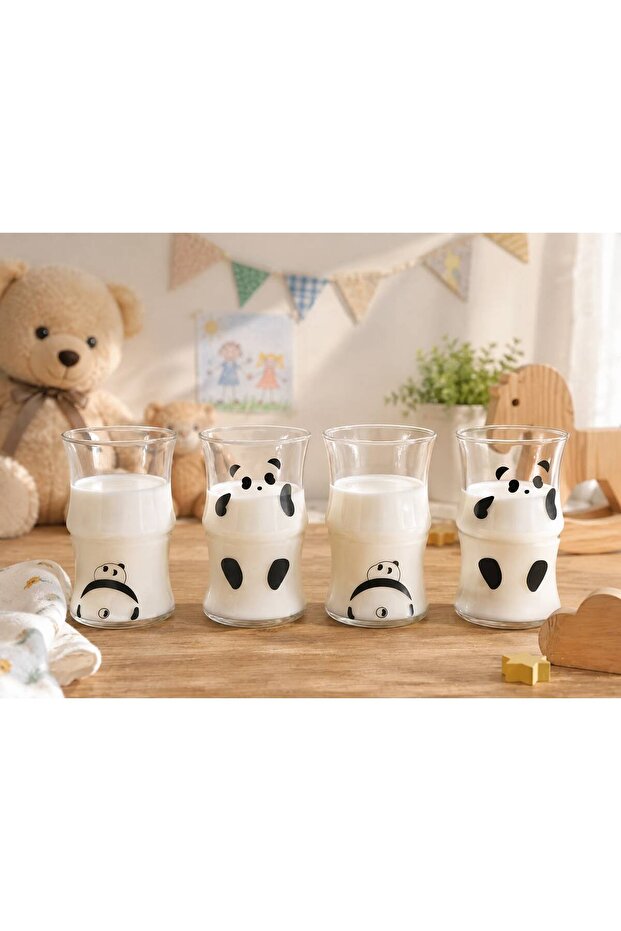 4’lü Puffy Panda Bardak (Desen Karışık Gönderilecektir)