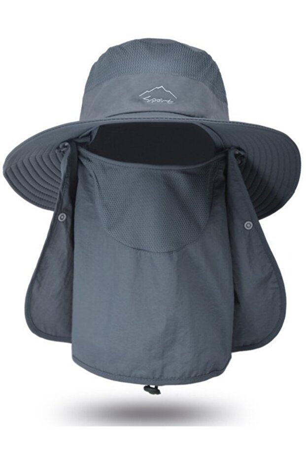 Sun hat unisex 10cm brim 56-62cm UV quick-dry bucket hat.