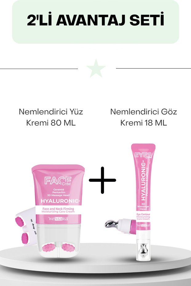 Hyaluronic Acid & Moisturizing Face Gym 80 ml & Hyaluronic Acid & Moisturizing Eyes Gym 18 ml