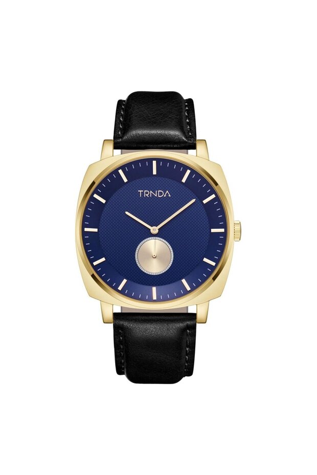 Men's Gold Stainless Steel Watch, Blue Dial | Tr45bm