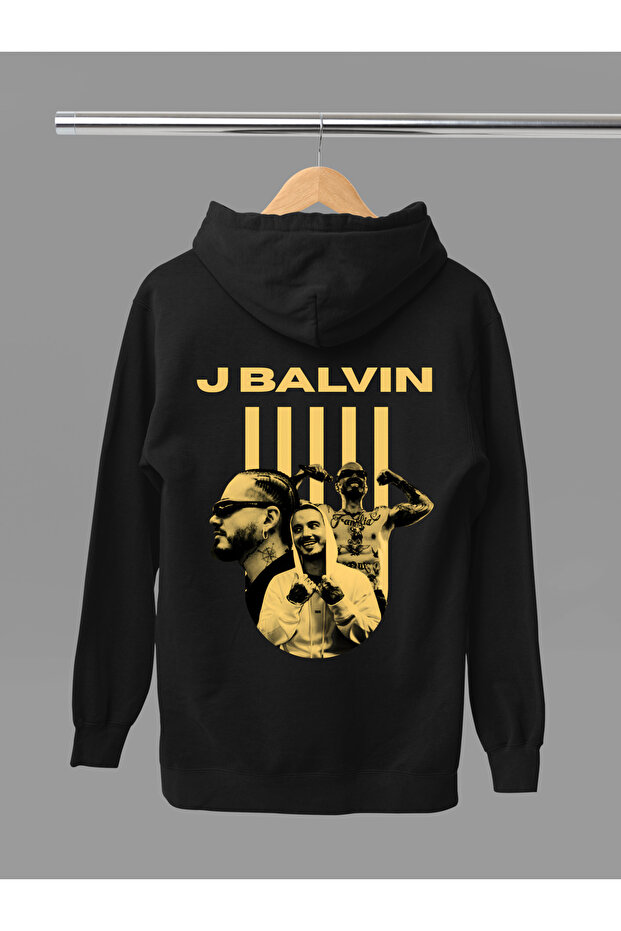 J Balwin Printed Cotton Long Sleeved 3-Yarn Hooded Sweatshirt