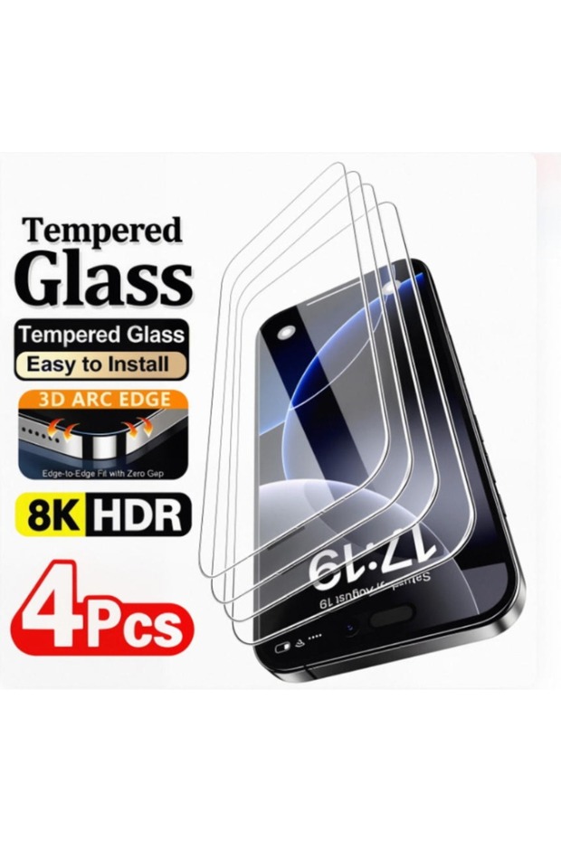 iPhone17 Pro Max 4PCS Transparent Tempered glass 4Pcs High Clear Screen Protector For iPhone 17 16 1